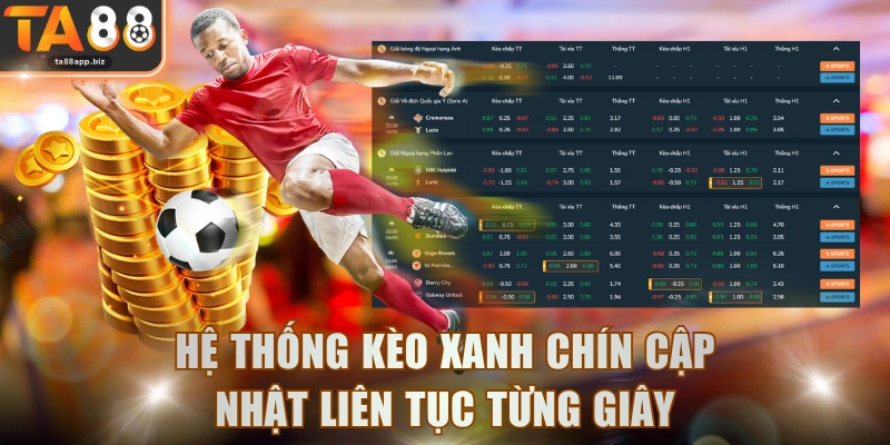 Hệ thống kèo xanh chín cập nhật liên tục từng giây