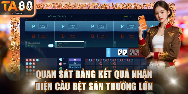 Quan sát bảng kết quả nhận diện cầu bệt săn thưởng lớn